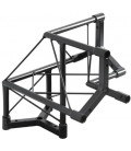 DJ TRUSS DECO TRUSS XL-200 TRIO ZWART HOEK 90&deg; DRIE WEG C31