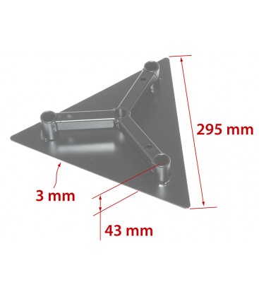 DJ TRUSS DECO TRUSS XL-200 BASEPLATE DRIEHOEK