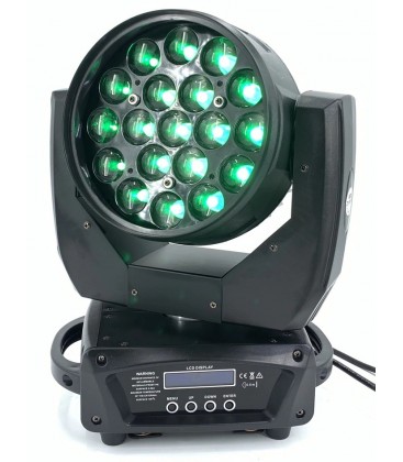 LED Moving Head Zoom 19 x 15W RGBW TMH-1915 2 Stuks in Flight Case AFX