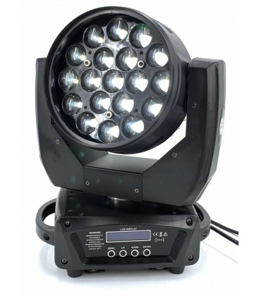 LED Moving Head Zoom 19 x 15W RGBW TMH-1915 2 Stuks in Flight Case AFX
