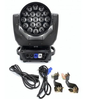 LED Moving Head Zoom 19 x 15W RGBW TMH-1915 2 Stuks in Flight Case AFX