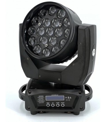 LED Moving Head Zoom 19 x 15W RGBW TMH-1915 2 Stuks in Flight Case AFX