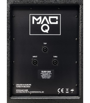 MAC-Q SUB1205 Passieve Subwoofer 500 Watt RMS Neodymium