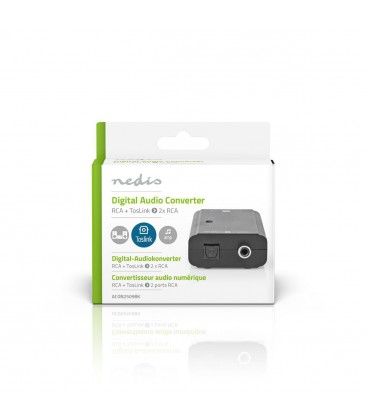 Digitale Audio to Stereo Converter TosLink + S/PDIF to RCA ACON2509BK