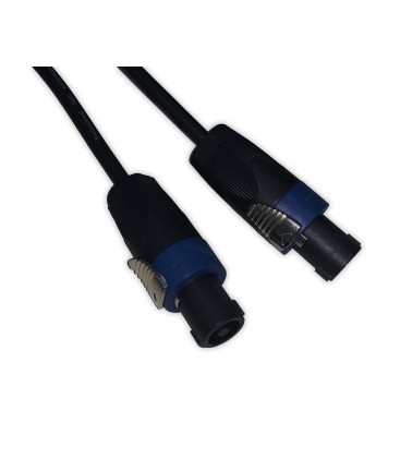 MAC-Q SPEAKERKABEL PRO RUBBER 0,75m met 2x SPEAKON BLAUW
