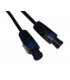 MAC-Q SPEAKERKABEL PRO RUBBER 0,75m met 2x SPEAKON BLAUW