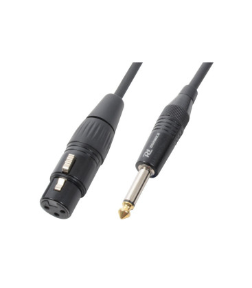 XLR 3F - JACK 6,35 MONO 1,5m MIC - SIGNAAL BLACK JACK MC-230-1-5 CX40-1