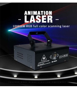 Animatie Laser SCAN1000 RGB 1W Muliticolor DMX