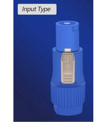 POWERCON 3-POLIG PLUG BLAUW VOEDINGSINGANG NEUTRIK NAC3FCA