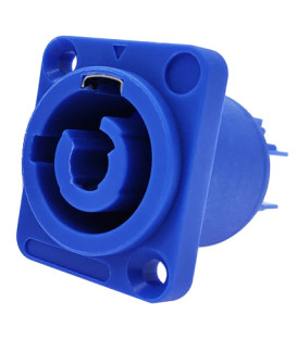 POWERCONNECTOR 3-POLIG CHASSI BLAUW VOEDINGSINGANG