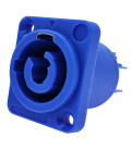 POWERCONNECTOR 3-POLIG CHASSI BLAUW VOEDINGSINGANG