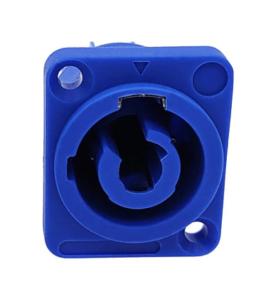 POWERCONNECTOR 3-POLIG CHASSI BLAUW VOEDINGSINGANG