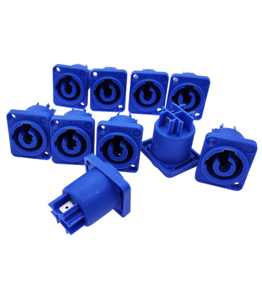 POWERCONNECTOR 3-POLIG CHASSI BLAUW VOEDINGSINGANG