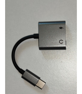 USB-C Adapter naar Jack 3,5mm voor hoofdtelefoon en USB-C opladen