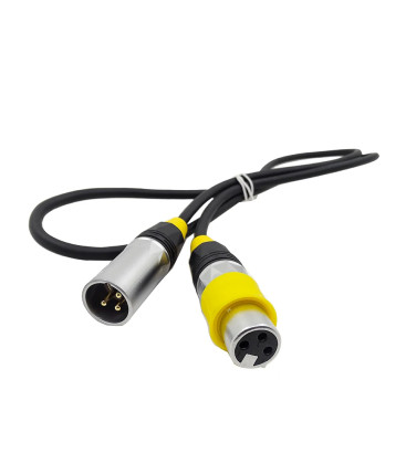 Waterproof DMX Cable 10 meter 3P M/F Rubber
