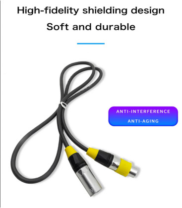 Waterproof DMX Cable 10 meter 3P M/F Rubber