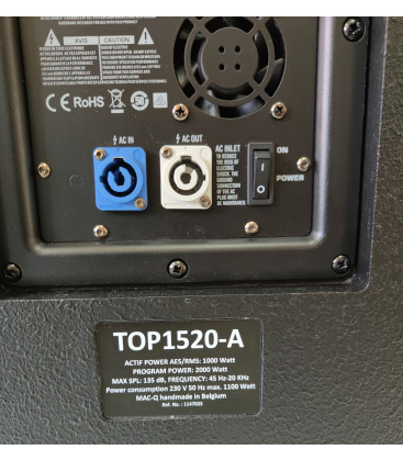 Actieve Top Speaker 15'' MAC-Q TOP1520-A 2000 watt