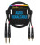 2 X RCA M - 2 X JACK 6,35 MONO 0.75m BLACK JACK AC-273-0,75