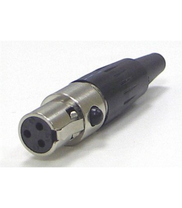 MINI XLR PLUG FEMALE 3-polig NIKKEL FD PRO TA3F