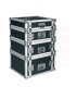 19 Rackcase, 4 HE, Hout 9mm, Alu afwerking D 630mm JV CASE 4U