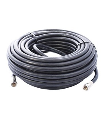 Coaxkabel 20 m zwart + 2 X F-con.