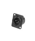 XLR CHASSIS CONNECTOR 3P MANNELIJK ZWART PCN004