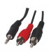 3.5MM STEREO PLUG NAAR 2 RCA PLUGGEN CABLE-458