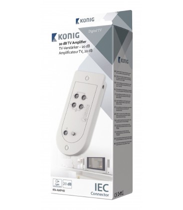 DVB-T VERSTERKER/SPLITTER 1/4 + 20dB