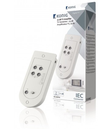 DVB-T VERSTERKER/SPLITTER 1/4 + 20dB