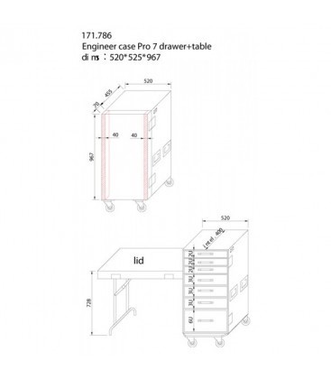 Ladenkast PRO 7 Laden & Table FD PRO PD-FA5