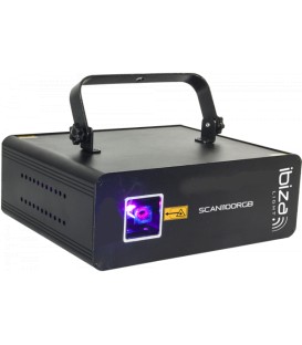 B-STOCK Animatie Laser IBIZA SCAN1100RGB 1100MW RGB met DMX / ILDA / IRC