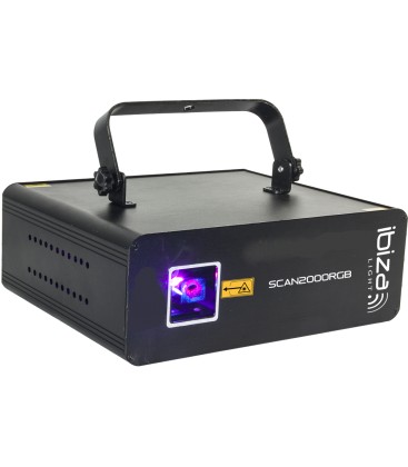 Animatie Laser IBIZA SCAN2000RGB 2000mW RGB met DMX / ILDA /IRC