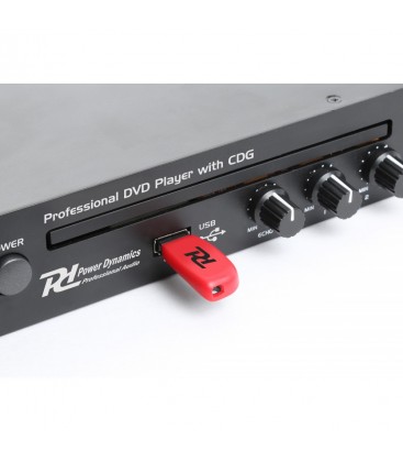 19'' DVD speler met CD+G en USB Karaoke Power Dynamics PDC150