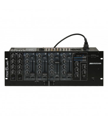 6 Kanaals DJ/Horeca Mixer MIX6usb JB SYSTEMS