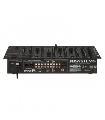 6 Kanaals DJ/Horeca Mixer MIX6usb JB SYSTEMS