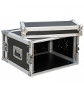 19" Rackcase, 6 HE, Hout, Alu afwerking D 450mm JV Case RACK 6U