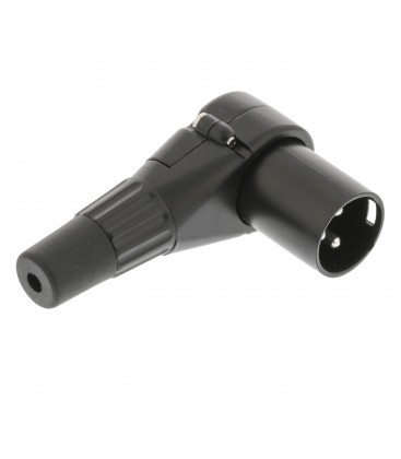 Haakse Connector XLR 3-Pin Male Vernikkeld Zwart SWEEX PRO