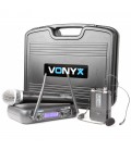 Vonyx WM73C UHF 2-kanaals draadloze mic. met handheld en bodypack