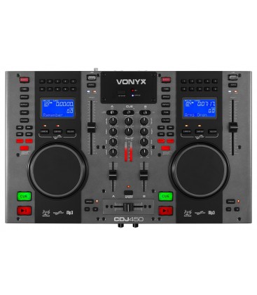 Vonyx CDJ450 Twin Top CD/MP3/USB Speler/Mixer met Bluetooth