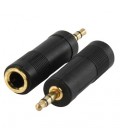 JACK F 6,35 - JACK M 3,5 STEREO GOLD PLATED FLANDERS PRO AC-005