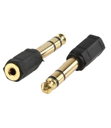 JACK F 3,5 -> JACK M 6,35 STEREO GOLD PLATED FLANDERS PRO AC-007