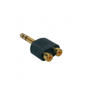 2 X RCA -> JACK 6,35 M STEREO GOLD PLATED FL PRO AT-250