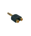 2 X RCA - JACK 6,35 M STEREO GOLD PLATED FL PRO AT-250