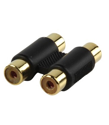 2 X RCA F Â– 2 X RCA F KOPPELSTUK GOLD PLATED FLANDERS PRO AC-027