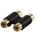 2 X RCA F - 2 X RCA F KOPPELSTUK GOLD PLATED FLANDERS PRO AC-027