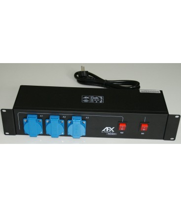 POWER DISTRIBUTION 19” RACK WITH 9 FRENCH SOCKET AFX PBOX-9SW-FR