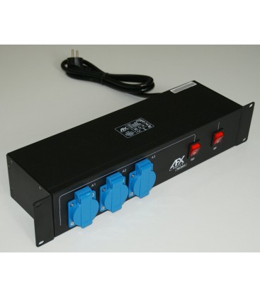 POWER DISTRIBUTION 19” RACK WITH 9 FRENCH SOCKET AFX PBOX-9SW-FR