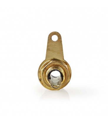 RCA Connector Female inbouw Goud Verguld per 2 stuks