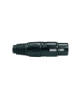 XLR PLUG FEMALE 3-polig BLACK/BLACK FD PRO XLR-3-FVBK